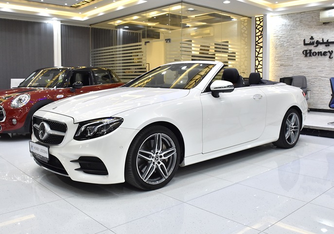 ONLY 51,000 KM! Mercedes Benz E400 4Matic CONVERTIBLE ( 2018 Model ) in White Color Japanese Specs