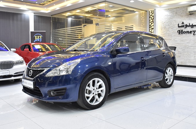 EXCELLENT DEAL for our Nissan Tiida 1.8 SV ( 2016 Model ) in Blue Color GCC Specs