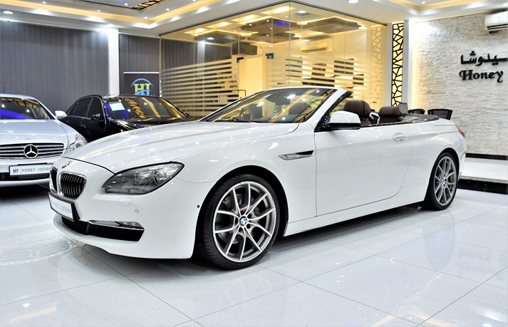 EXCELLENT DEAL for our BMW 650i CONVERTIBLE ( 2011 Model ) in White Color GCC Specs