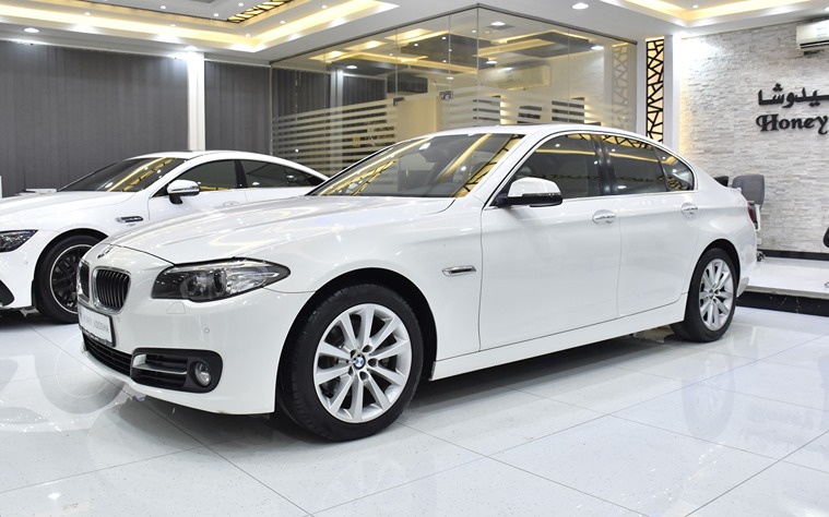 EXCELLENT DEAL for our BMW 520i ( 2015 Model ) in White Color GCC Specs