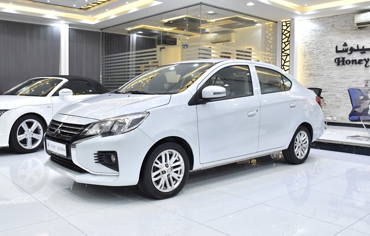 Mitsubishi Attrage ( 2021 Model ) in White Color GCC Specs